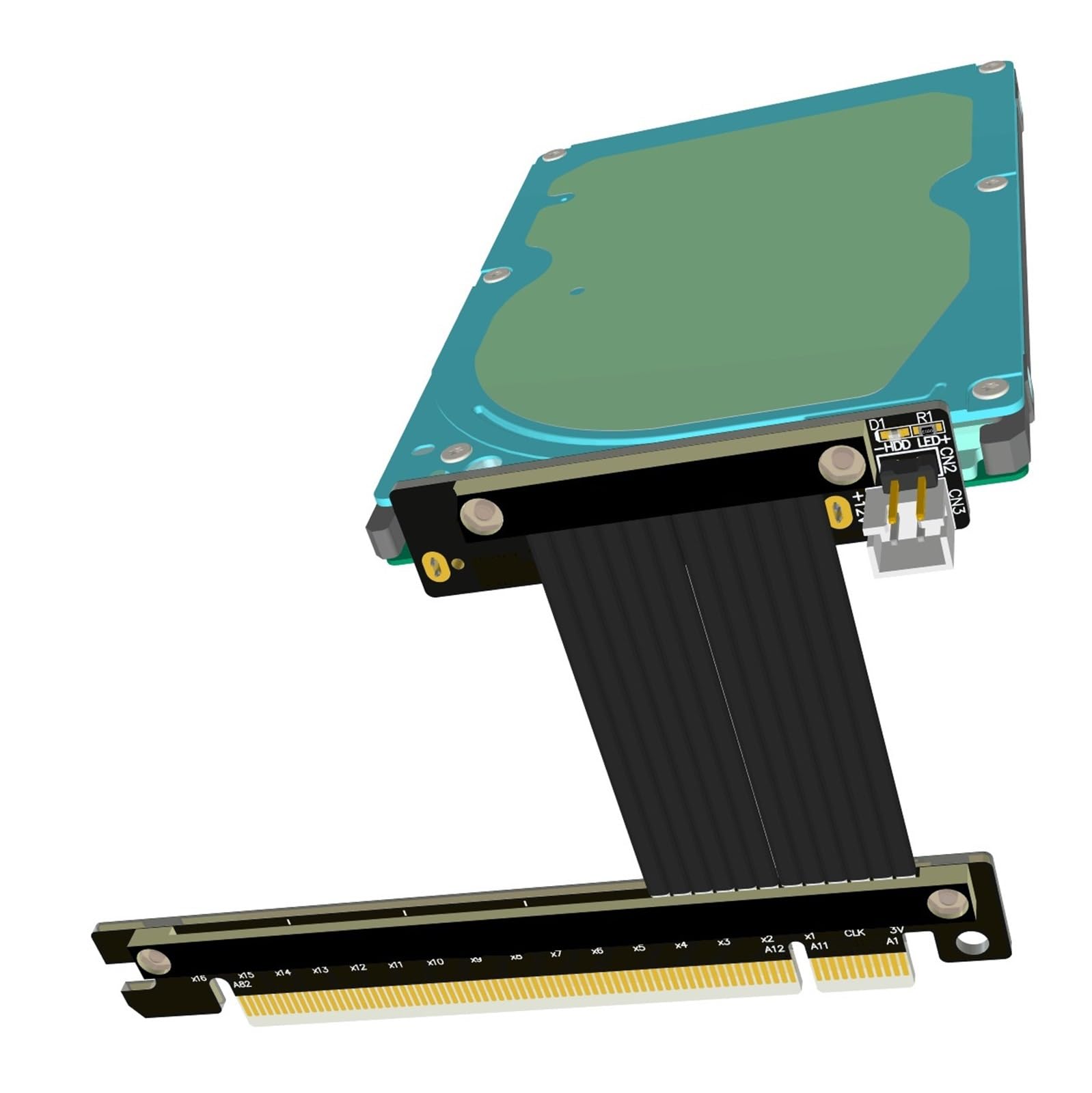 Adapter PCIe X16 na U.2 przedłużacz do U.2 NVMe SSD Gen4 SFF-8639 (15 cm, R37UL 4.0)