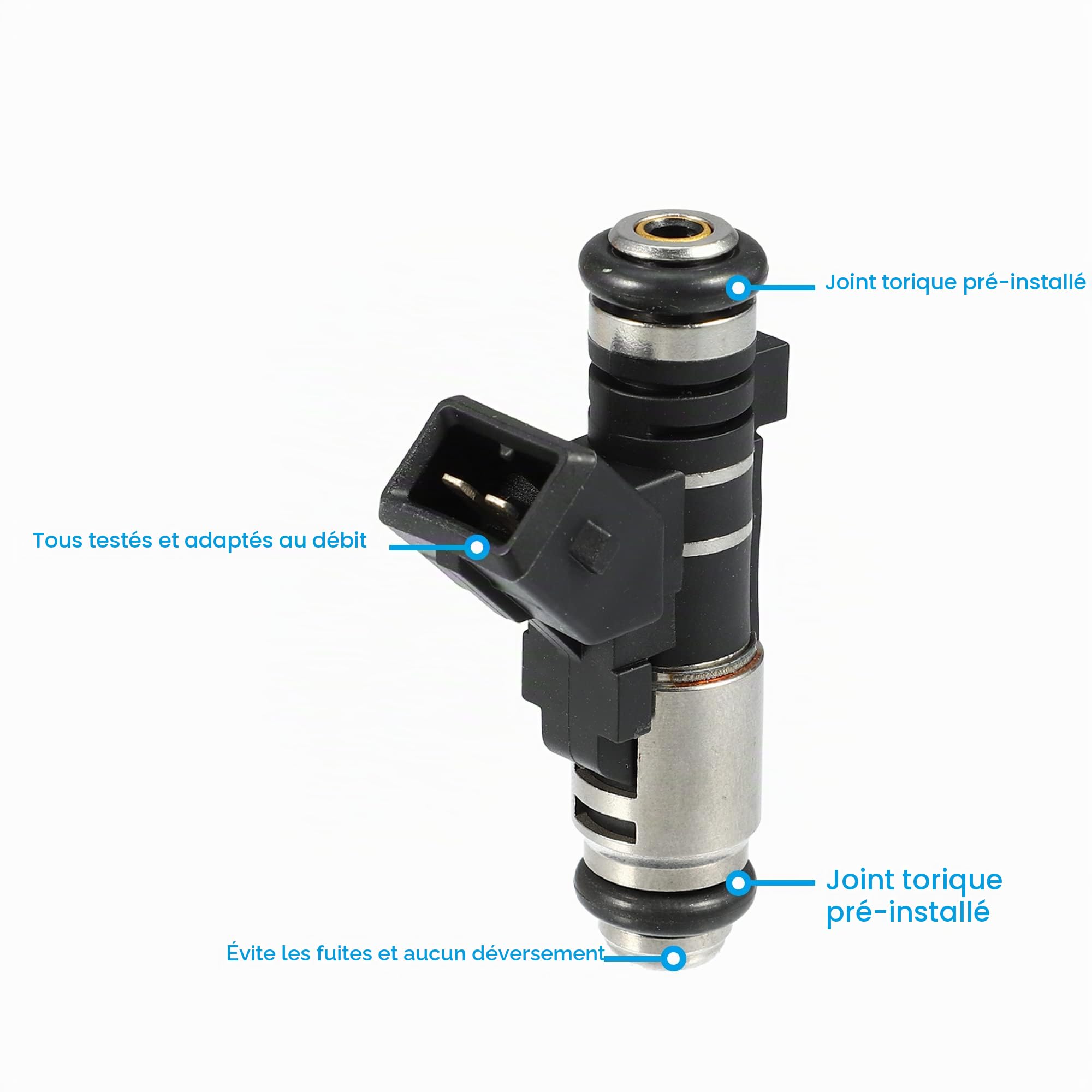 A ABSOPRO Injecteur De Carburant Pour Peugeot 206 98-12 4 Pcs