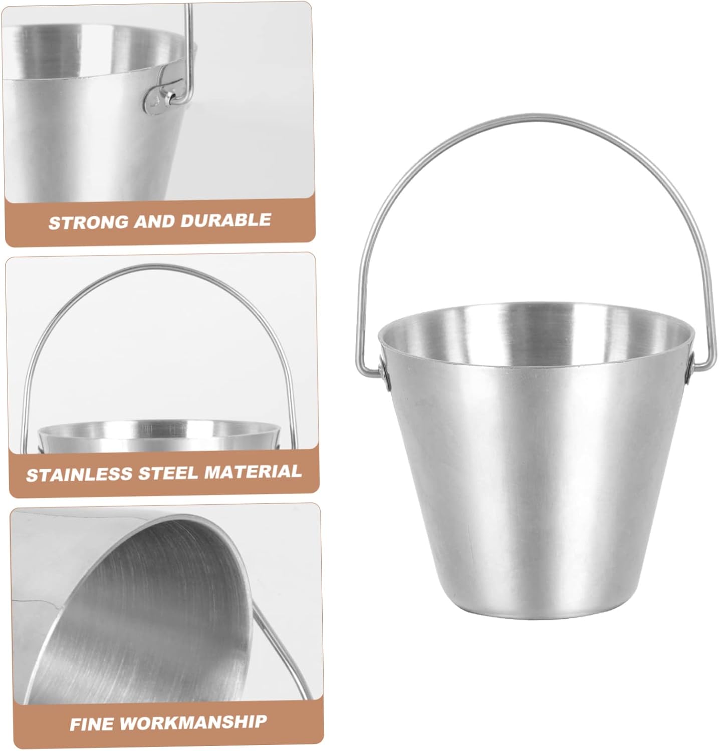 6pcs Stainless Steel Holder for Steamed Eggs Storage Bucket Handle for Kitchen Organization for Breakfast Preparation