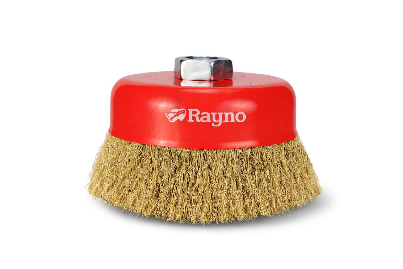 Rayno Saçaklı Çanak Fırça – Profesyonel Tel Fırça – Pas, Boya ve Çapak Temizleme – Spiral Taşlama Uyumlu (85 mm)