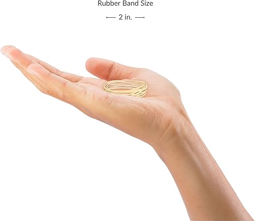 Miniatura 3 de Alliance Rubber Co. Bandas de goma de ley, tamaño #14 (2 x 116 pulgadas), aprox. 3100 bandas, color crepé, caja de 1 libra (24145), beige