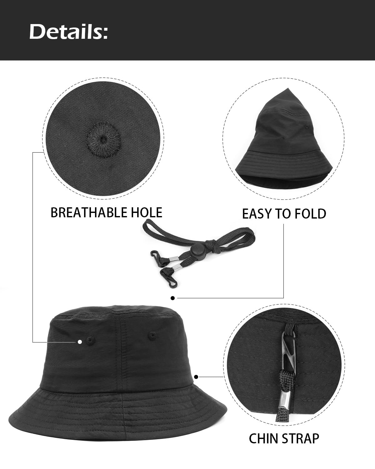 Feng Shui， L/XL/XX-Large Sombreros De Cubo De Secado Rápido,Sombrero De Pesca Grande UV/UPF 50,Sombrero para Caminar Al Aire Libre De Verano Ligero con Protección Solar De Gran Tamaño