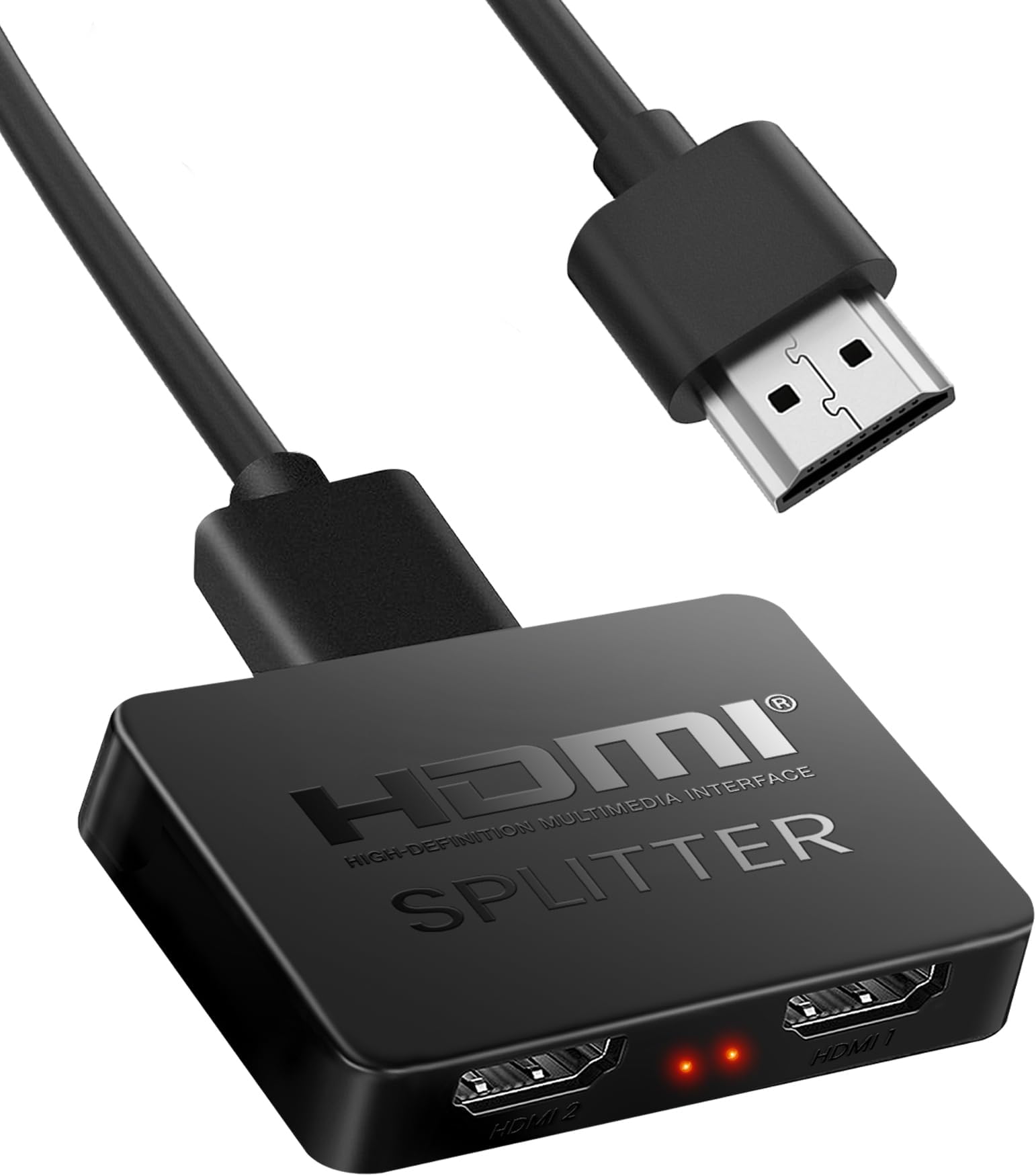 NEWCARE HDMI Splitter 1 in 2 out, HDMI splitter for Dual Monitors support same screen, hdmi 2 way sPlitter, 2 Port HDm-i splitter for Full HD HDTV Blu-ray DVD, Fire Stick