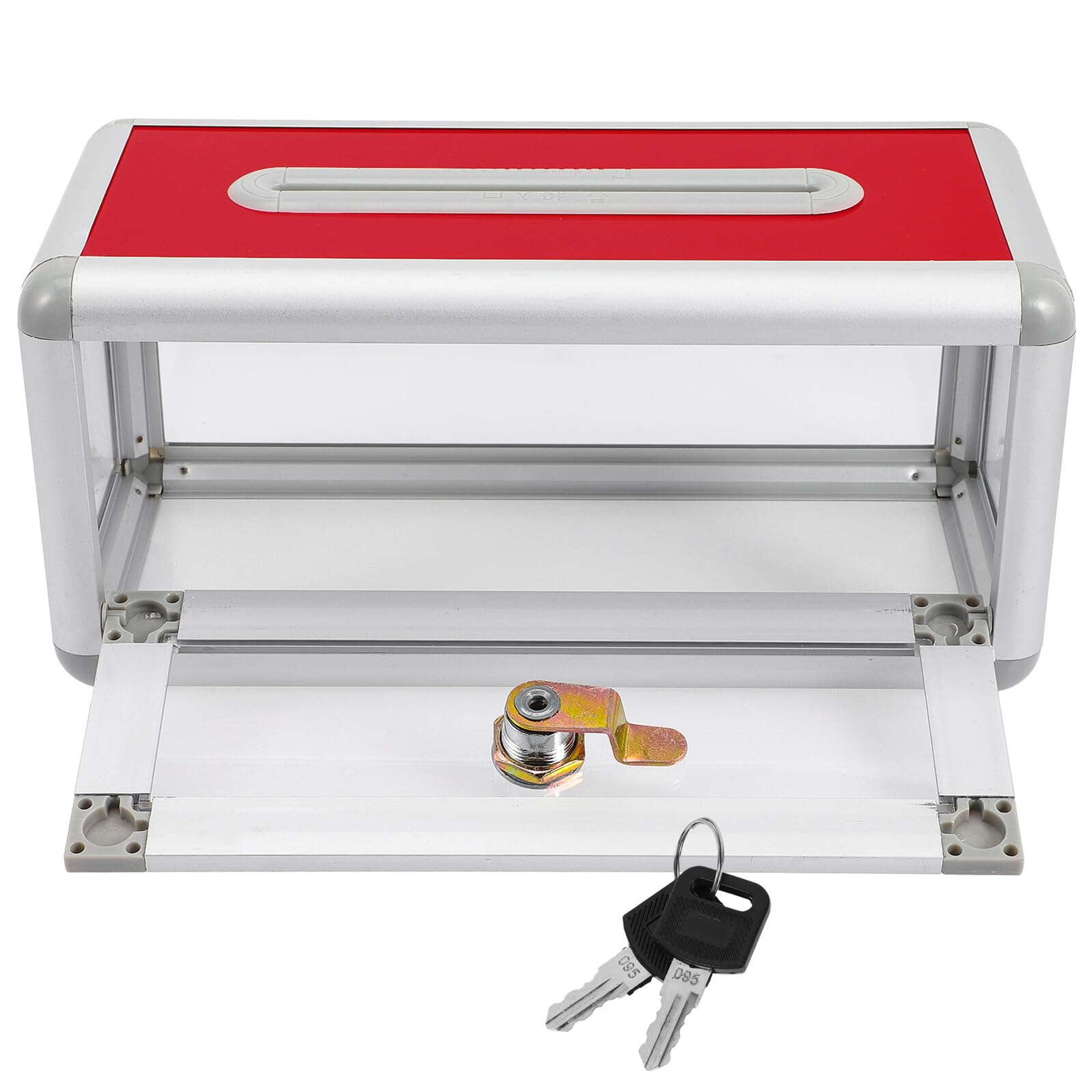 Cabilock Tarjetero de Escritorio Transparente con Cerradura Caja Multifuncional para Tarjetas de Visita Urna Electoral Práctica para Oficina y Eventos Almacenamiento Seguro y Resistente