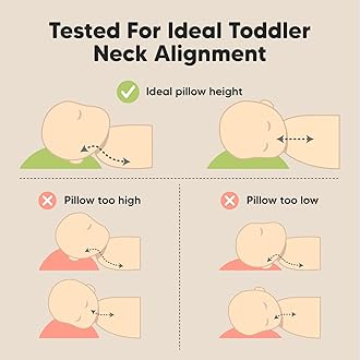 2-Pack Toddler Pillow - Soft Organic Cotton Toddler Pillows for Sleeping - 13X18 Small Pillow for Kids - Kids Pillows for Sleeping - Kids Pillow for Travel, School, Nap, Age 2 to 5 (Spacecrafts)