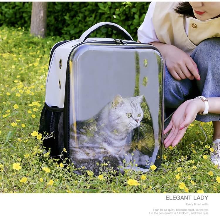 Cats Backpack Foldable Pet Travel Bag Breathable for Pets Portable Transparent for image 4