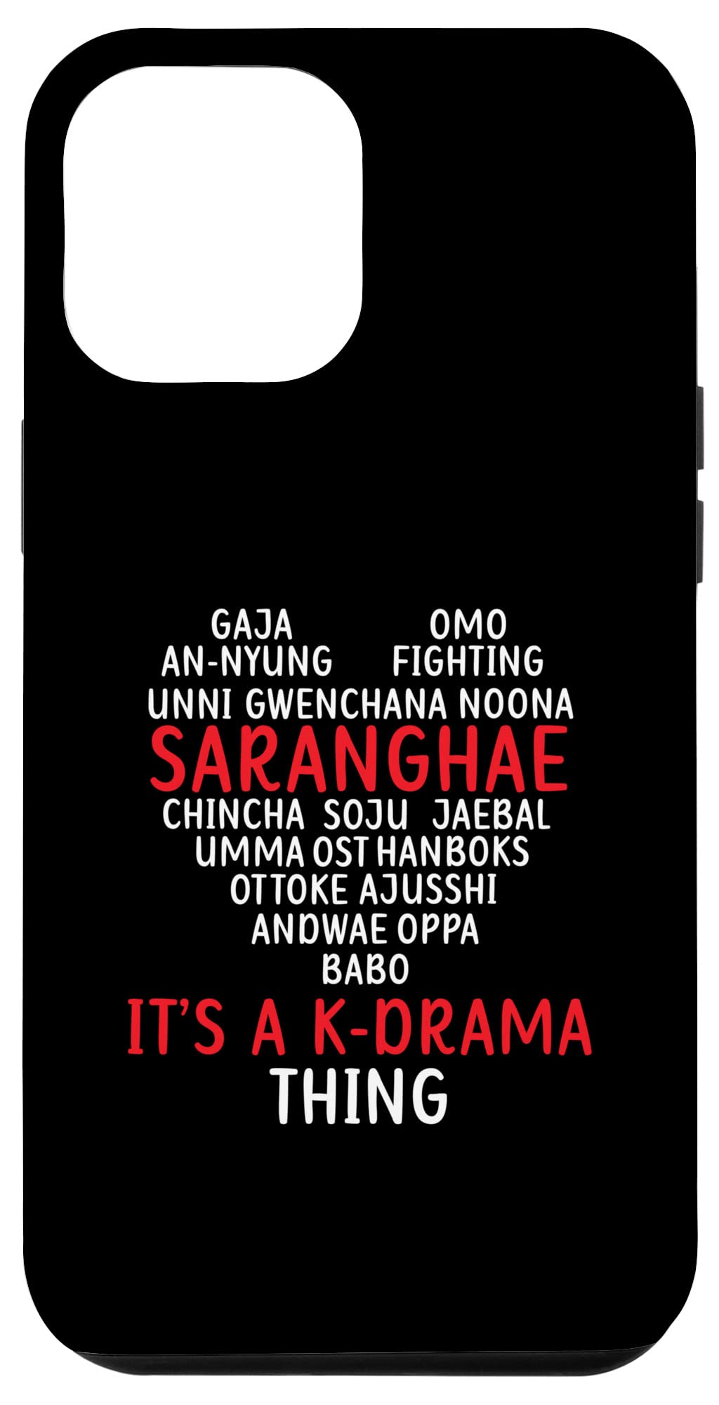 iPhone 12 Pro Max K Drama Oppa Korean Drama Finger Heart Saranghae K-Drama Case