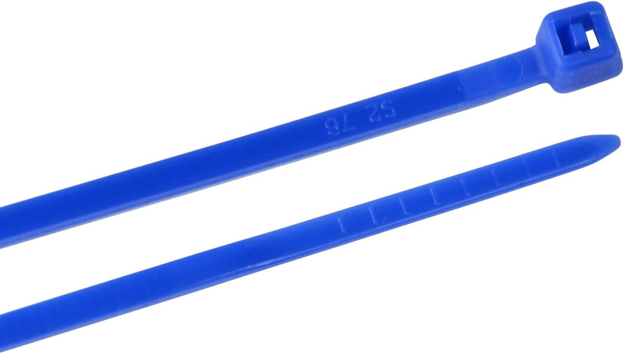 Creative Solutions CS-108B Cable Tie, 8 inch, 18 lb, Craft, Wrap and Decorate, Nylon Zip Tie, 25 Pk, Blue