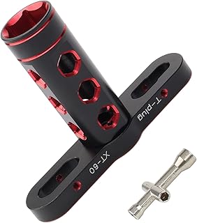 Rchobbytop 2-Pack 17mm & 4-Way Cross Wrench Set for RC Cars, Black-Red