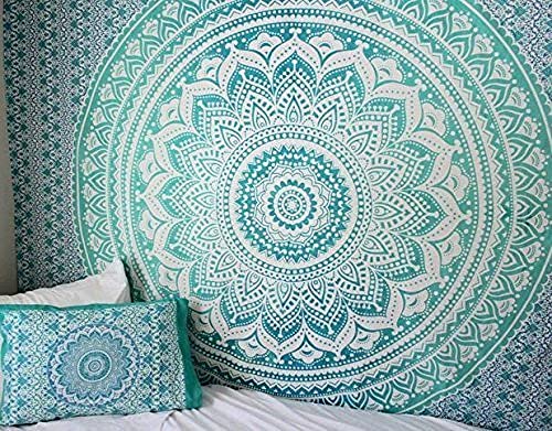 Tapisserie mandala hippie de 150x130 cm pour décoration murale bohème