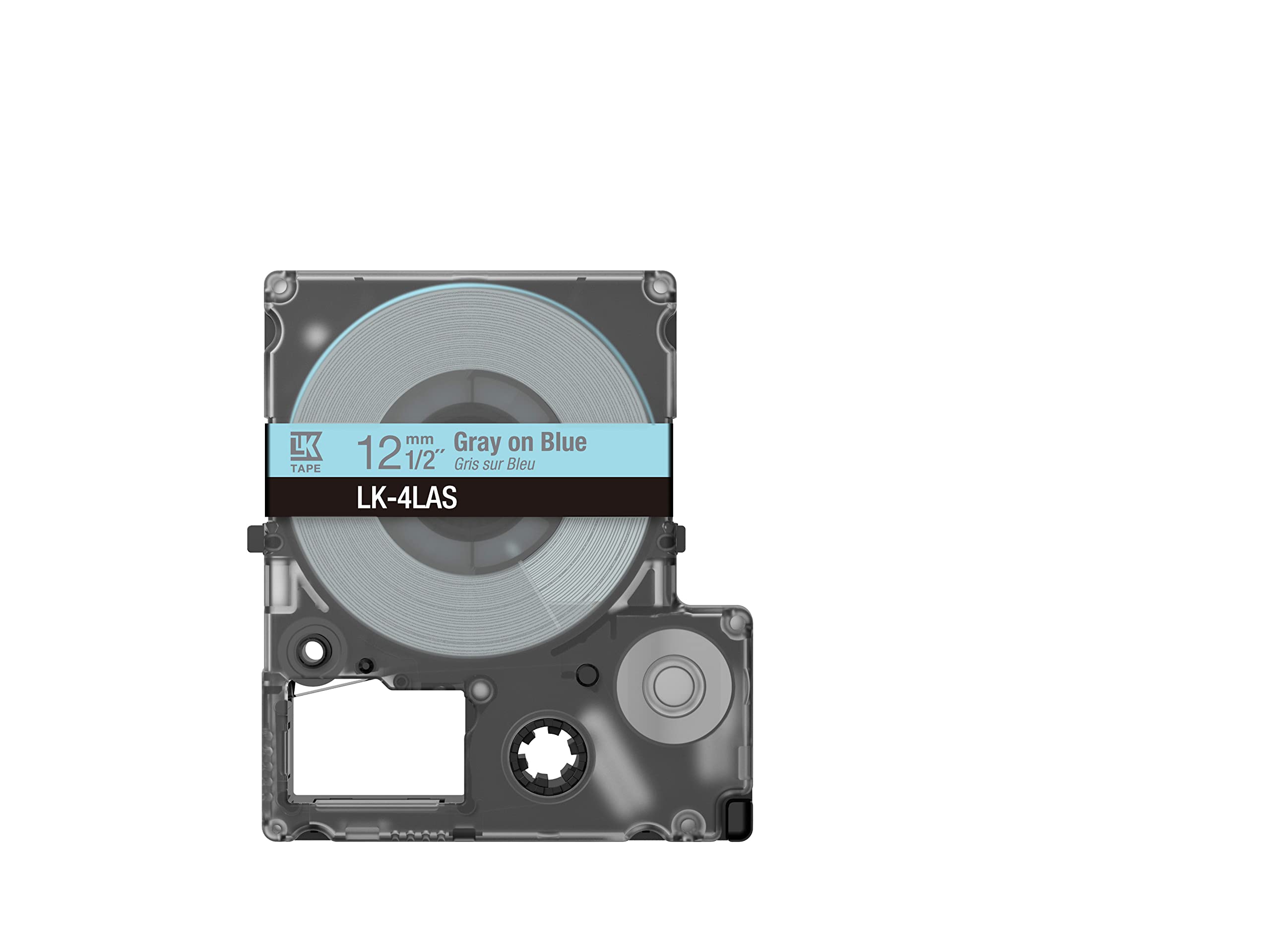 Epson LK-4LAS Grey on Soft Blue Ribbon Label Cartridge 12mm,blue / grey,12 mm - Image 2