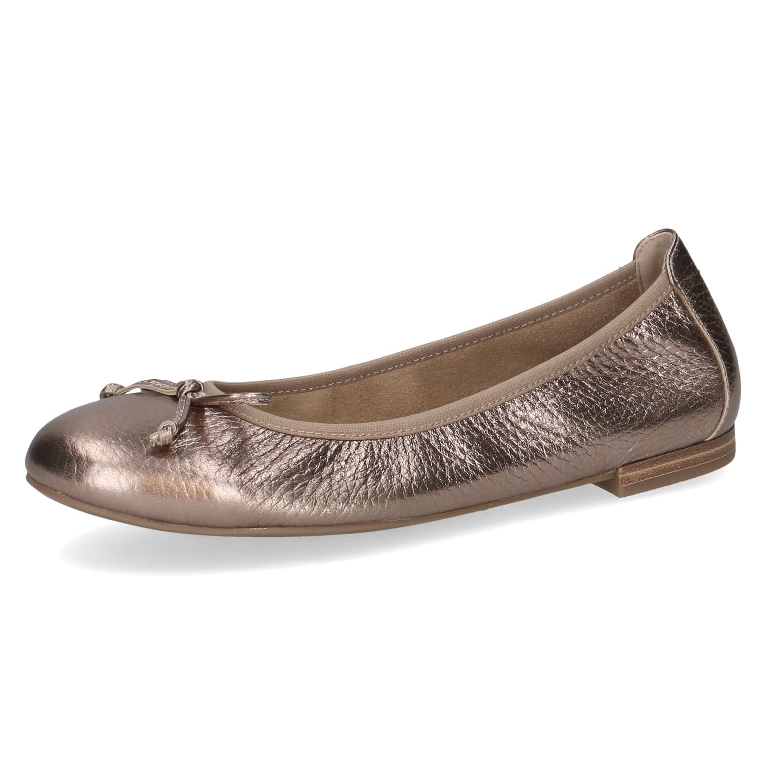 CAPRICE Women's Ballet Flats in Leather, Brown (Taupe MET.Deer), 6.5 UK