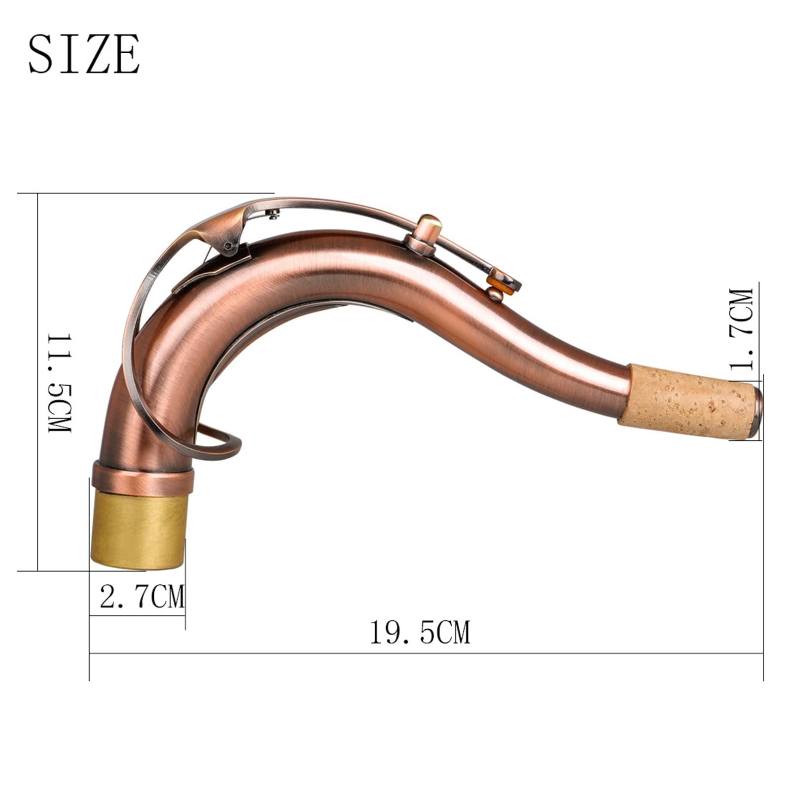 Saksofon Tenorowy B Z Płaską Szyjką I Zakrzywioną Szyjką, Dwukolorowy, Opcjonalny Materiał Mosiężny, Akcesoria Do Instrumentów Muzycznych(Red antique)