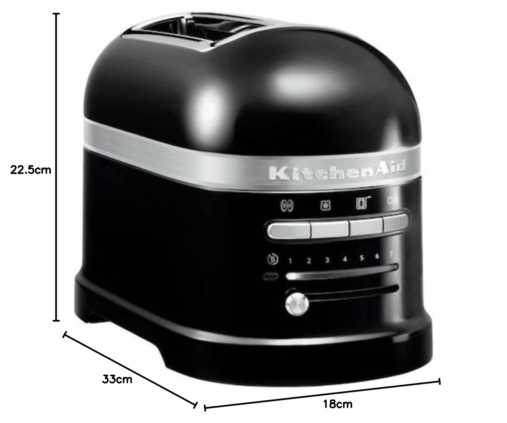Kitchenaid 5KMT2204EOB Artisan -Toaster für 2 Scheiben, schwarz