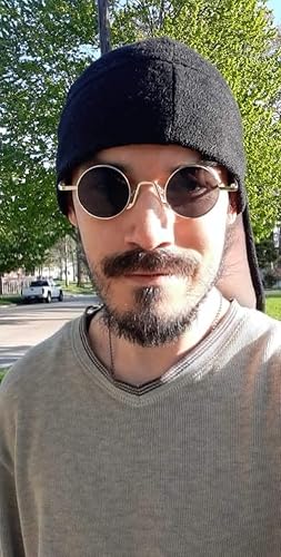 Miniatura 4 de SORVINO Gafas de sol redondas pequeñas retro para hombres y mujeres, marco de metal estilo vintage