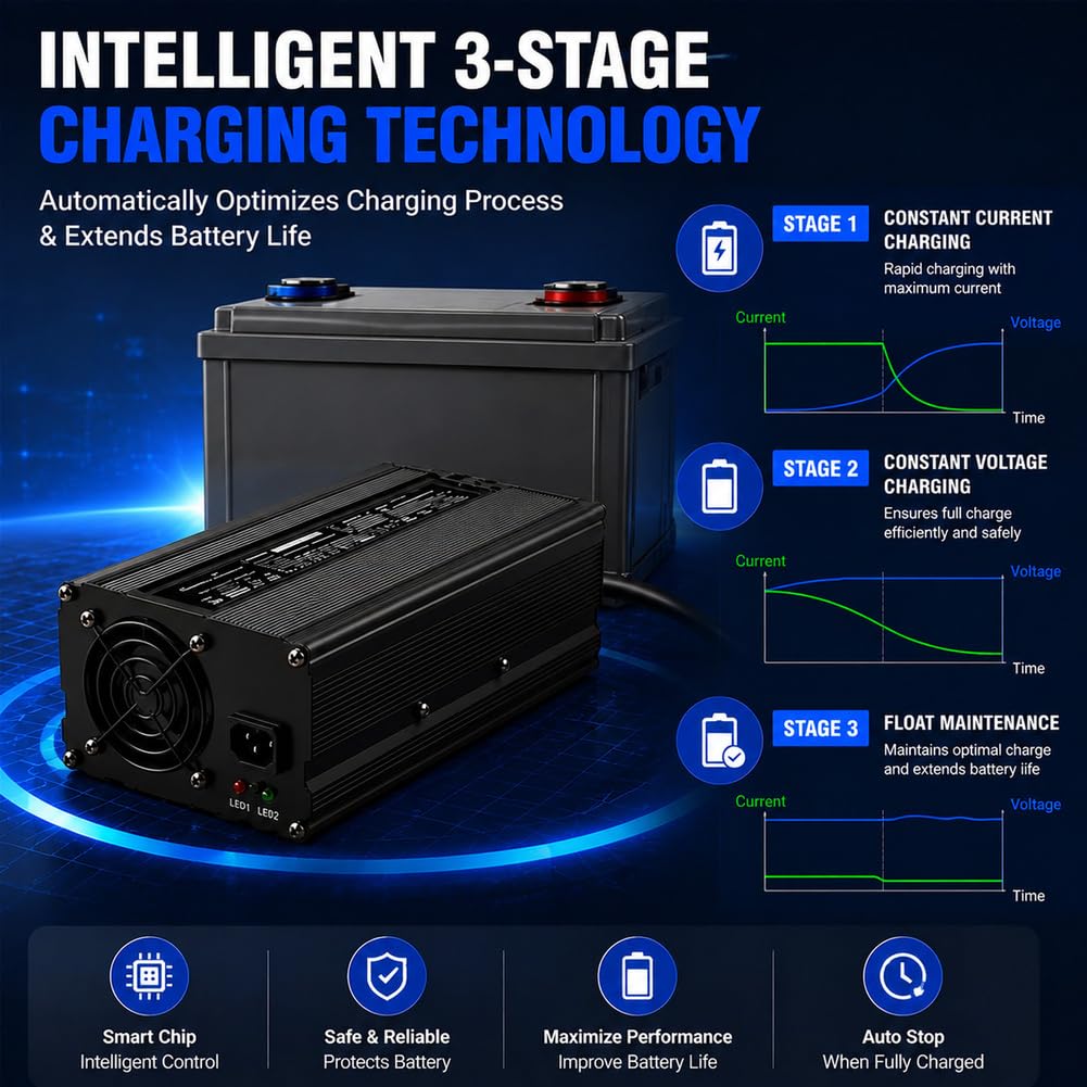 Chargeur De Batterie pour Chariot Élévateur 72 V 10 A