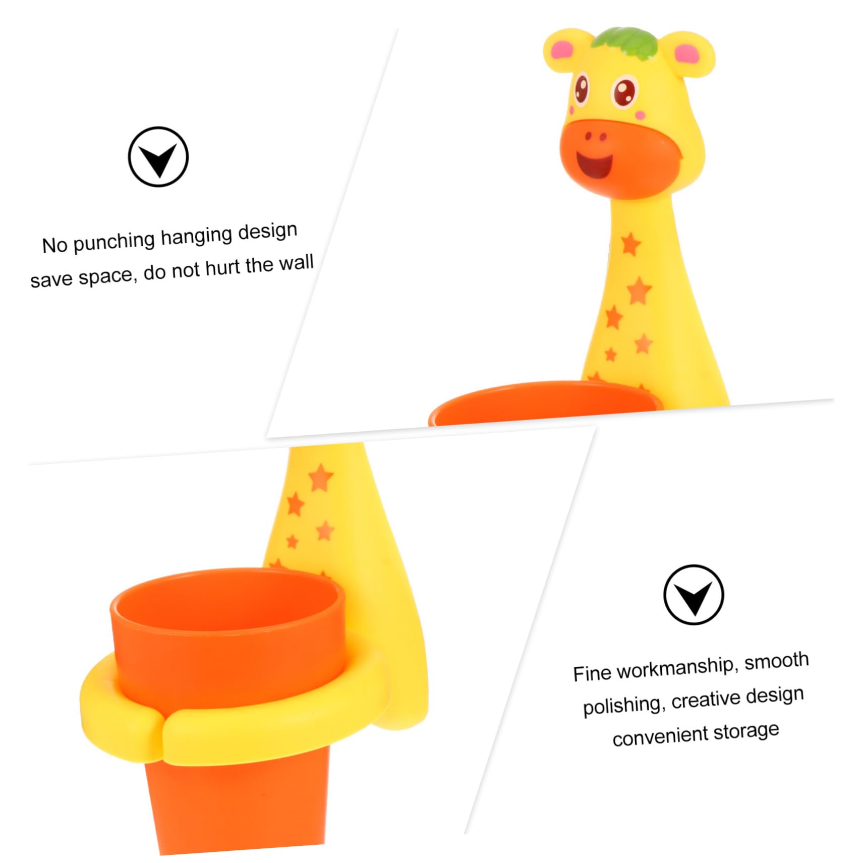 Amosfun 3 Juegos De Soportes para Cepillos De con Vaso para Enjuague Bucal para Baño Material PP Diseño Que Ahorra Espacio Sin Perforaciones Almacenamiento Moderno para Cepillos De
