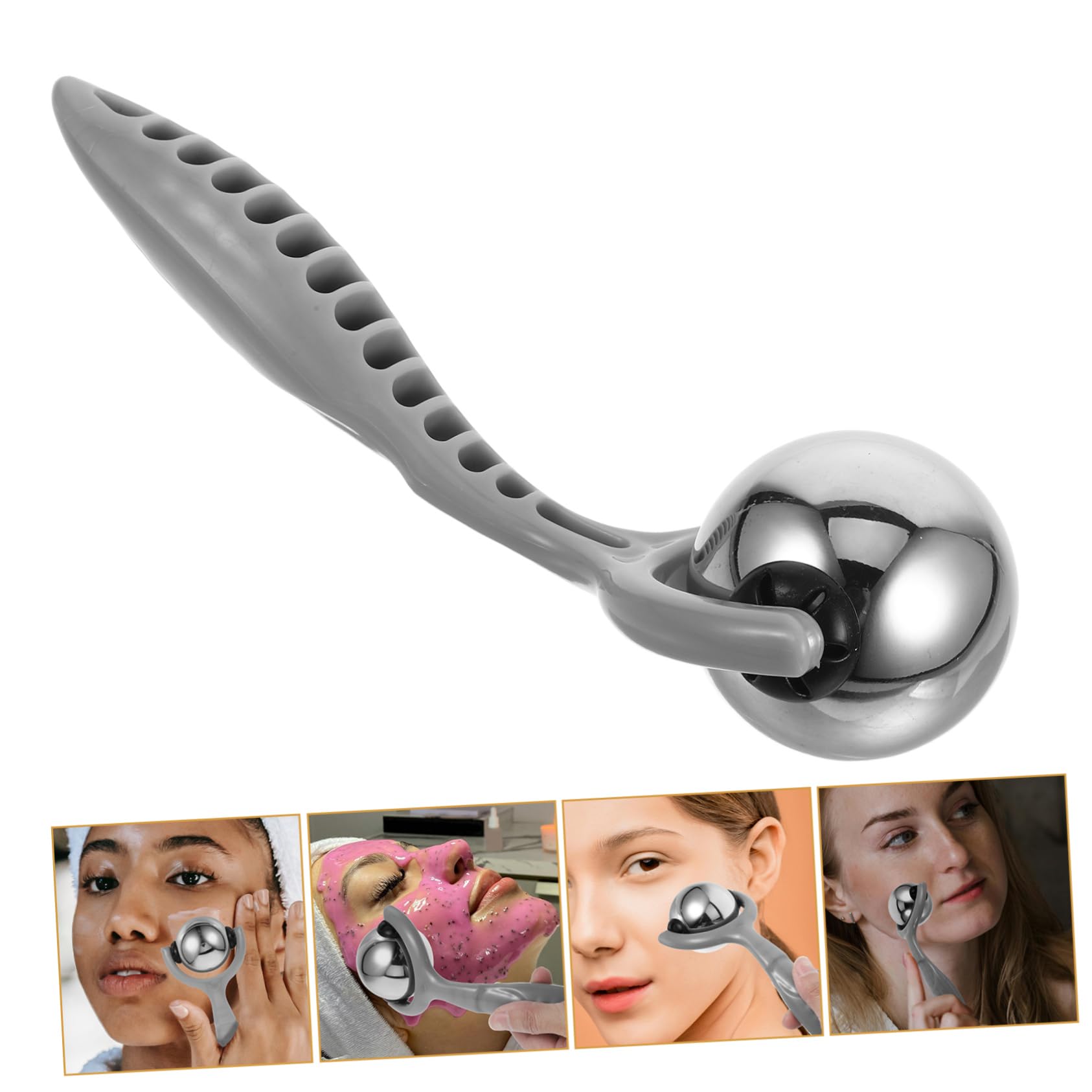 VALICLUD 5 Pezzi massaggiatore facciale guasha facciale per gli occhi Strumento Guasha facciale massaggiatore viso strumento di massaggio viso guasha Solo Grigio