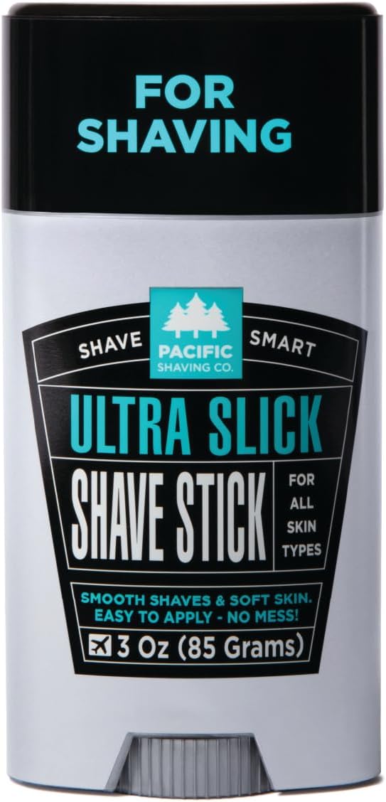 Ultra Slick Shave Stick - No Mess Body Shaving Stick with Moisturizing Coconut Oil - Travel-Friendly, Good for All Skin Types, Unisex (3 Oz)