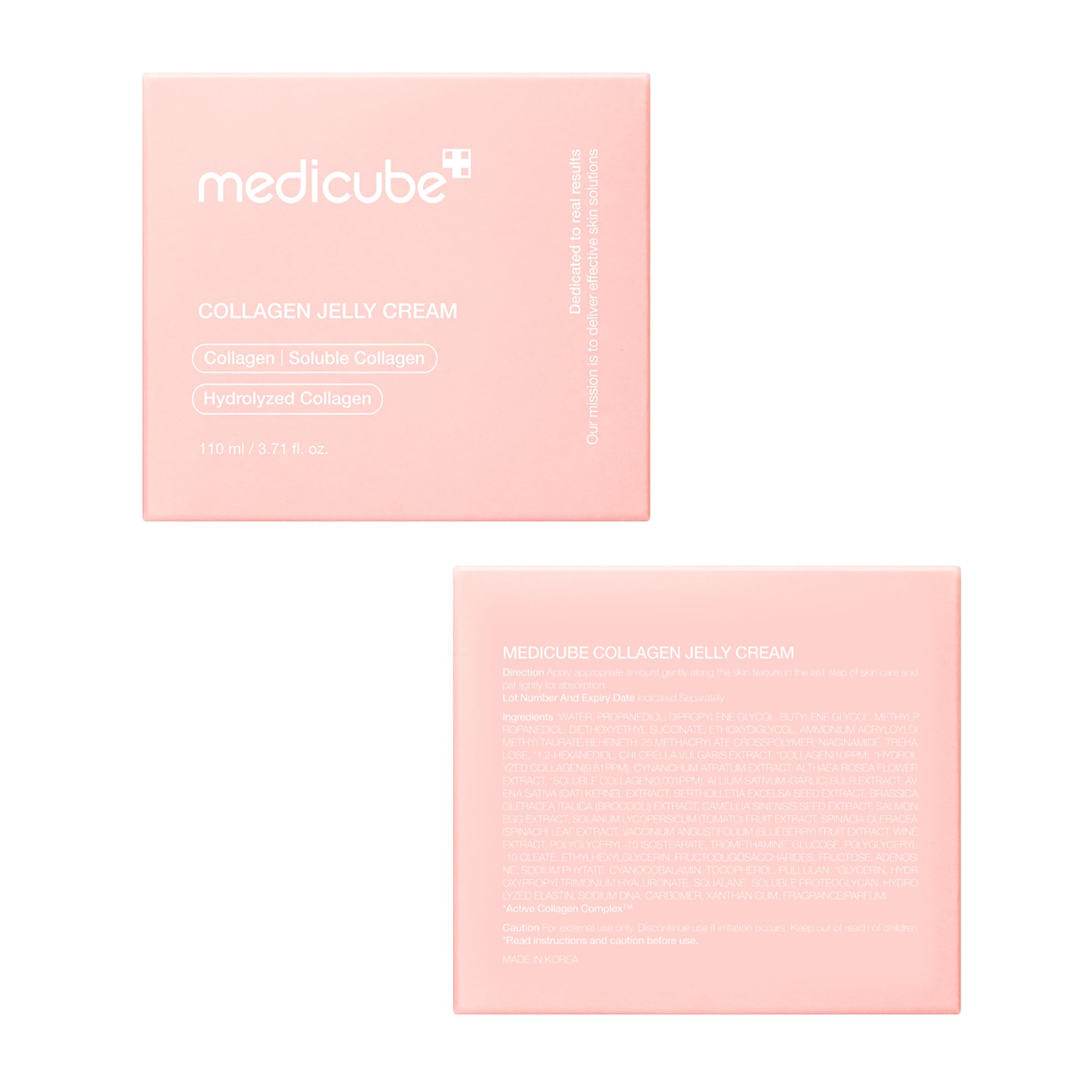 Medicube Collagen Jelly Creme, niacynamid i hydrolizowany kolagen, zwiększa nawilżenie bariery skóry przez 24 godziny, koreańska pielęgnacja skóry (3,71 fl.oz.)