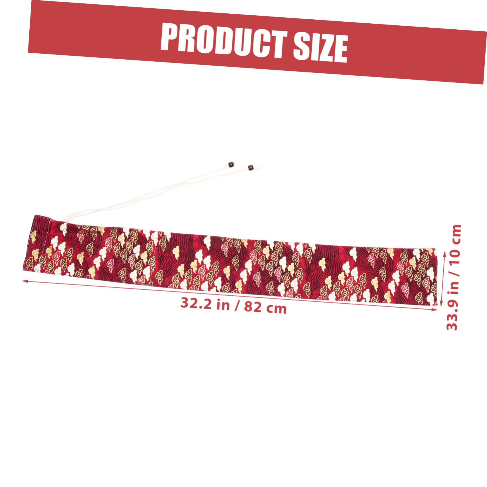 VICASKY Paquet pour Flûte en Coton Rouge, Pochette de Rangement Portable et Protectrice pour Instruments à Vent, Style Simple, pour Clarinette et Flûte