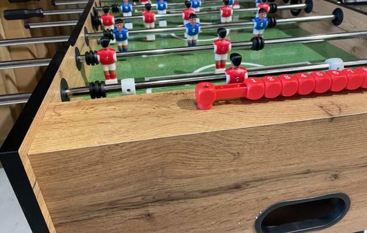 Leomark Kickertisch - SpaceFlex - Tischfussball zusammenklappbar, Kicker für Kinder, Tischkicker mit Zubehör, Jugendkicker für Party und Spielzimmer, Höhe: 86 cm, ab 8 Jahren