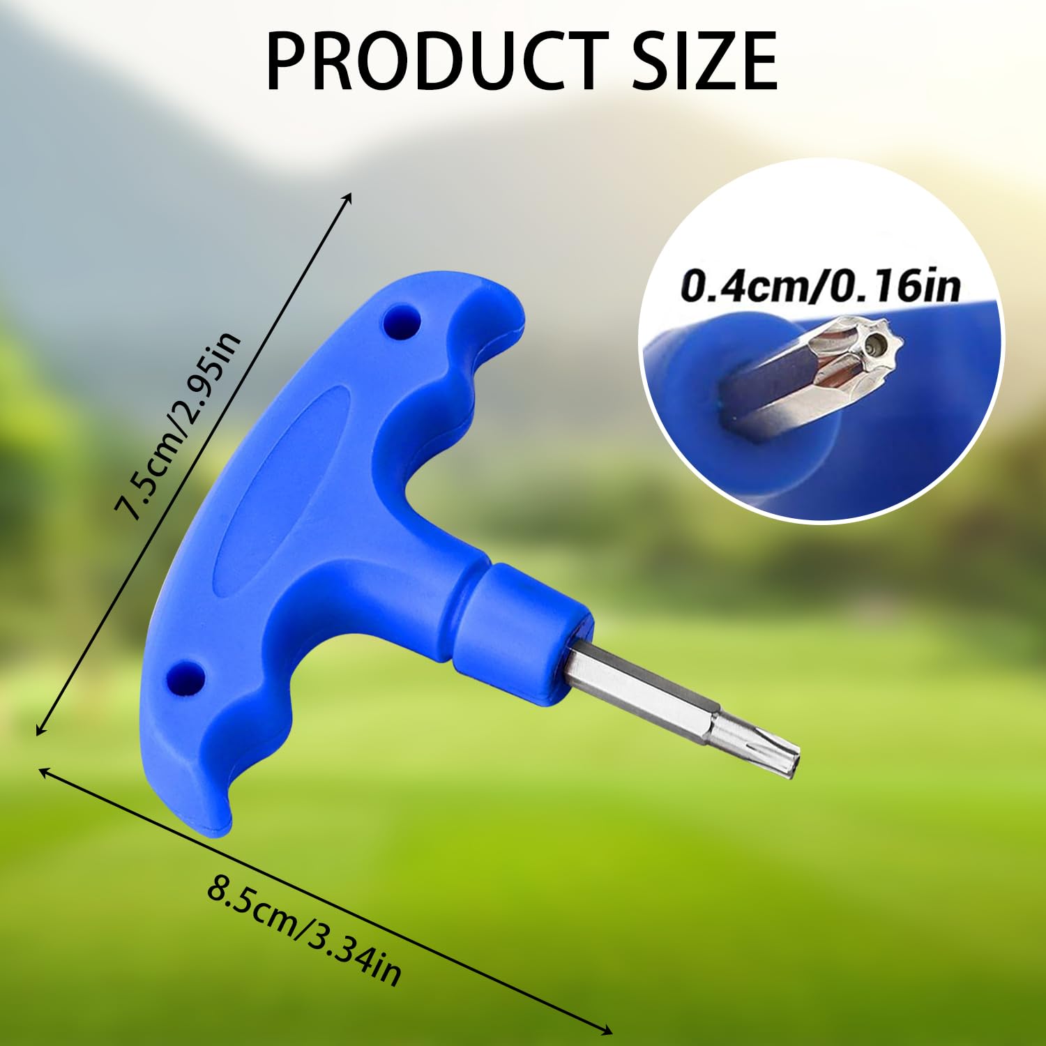 Llave Dinamométrica para Golf, Herramienta de Ajuste de Cabeza de Palos, Adaptador de Eje Azul