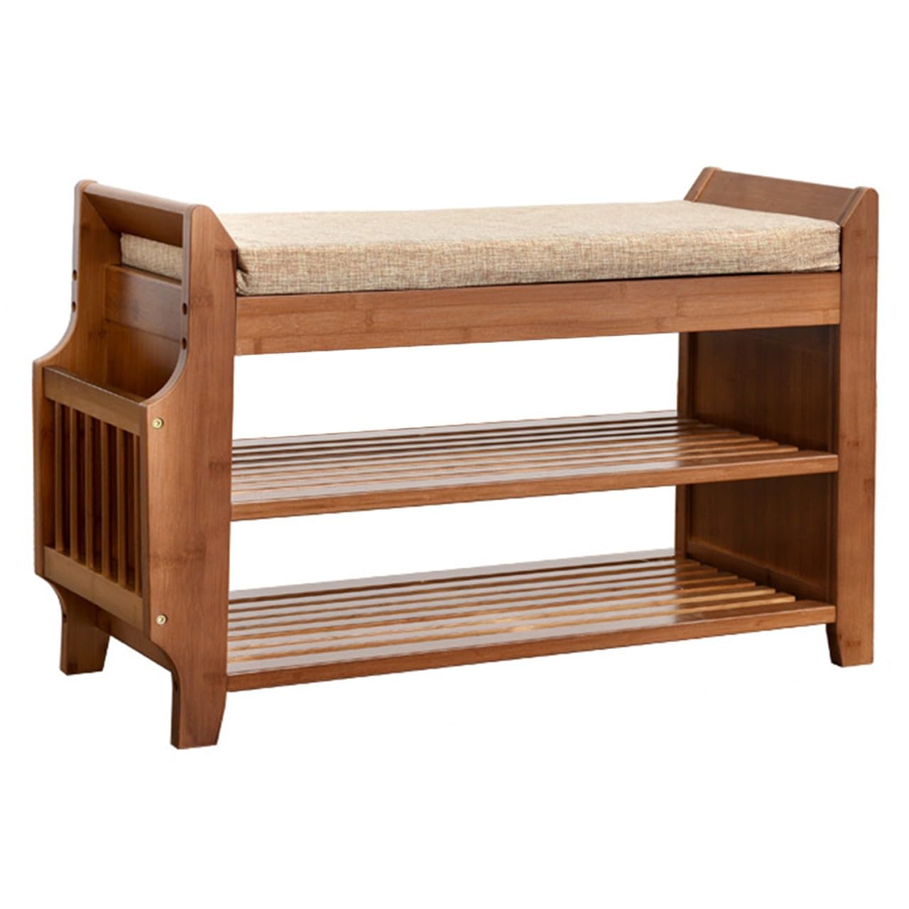 Zapatero de Dos Niveles con cojín extraíble y cajón Lateral - Moderno Mueble de almacenaje para recibidor, Dormitorio y salón - Carga máxima 100 kg - Disponible en 60/80/100 x 30 x