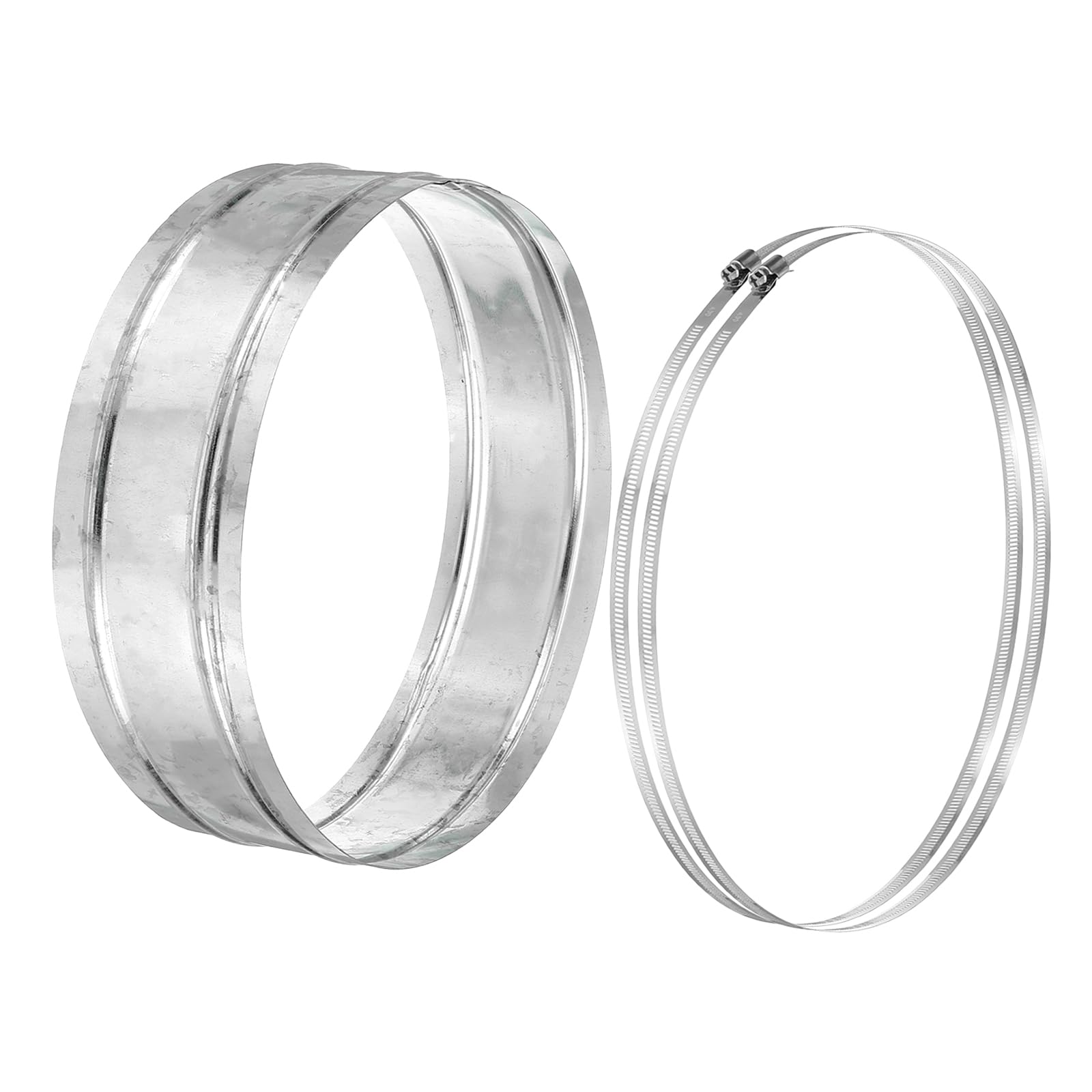 Raccord conduit 350 mm PATIKIL tuyau aération CVC manchon acier zinc