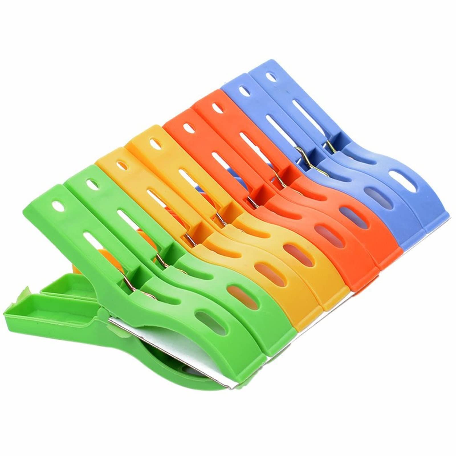 JINGYAN Standard Hangers Hanger Clips Plastic Windproof Beach Towel Clothes Pins Spring Clamp Clothespin Powerful