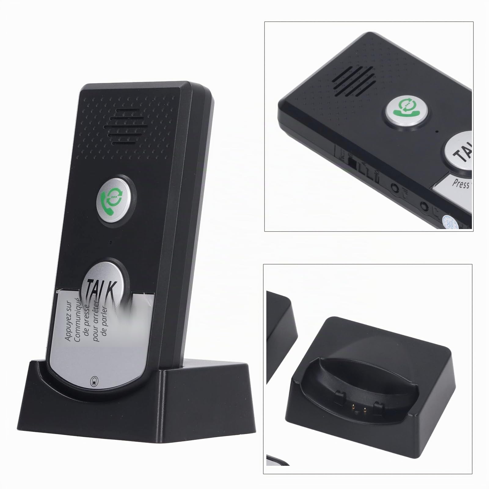 Interphone Vocal sans Fil Système D'interphone Portatif à 2 Voies Installation Facile pour la Sécurité à Domicile la Maison et le Bureau