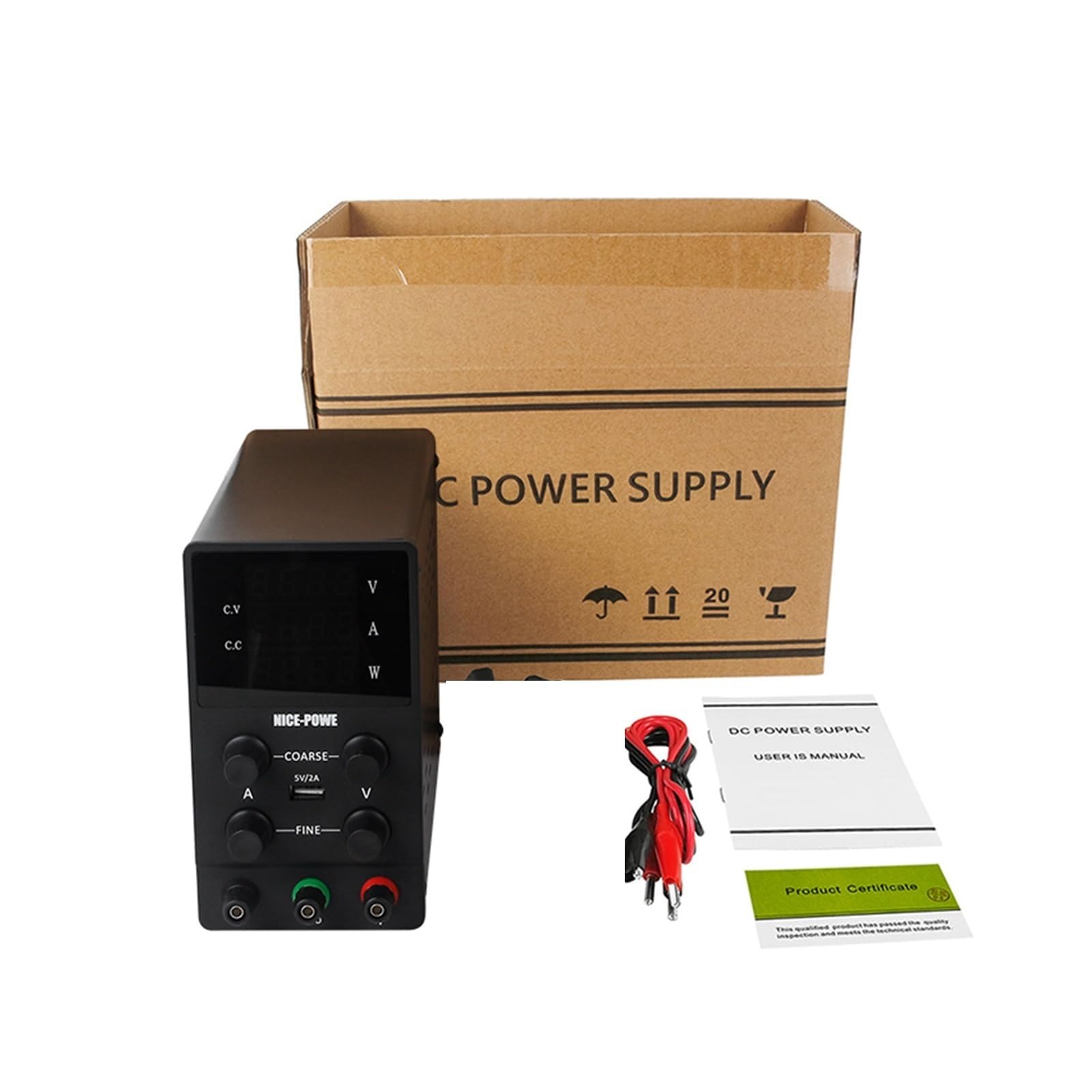 Alimentation variable 4 chiffres USB DC Alimentation de laboratoire réglable 3 0V 10A 60V 5A 120V 3A Régulateur de tension réglementé précis Source de commutation Source ( Color : SPS305-Black , Size