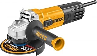 INGCO AG130018 Angle Grinder Multifunctional Tool Upgraded Quality for Polishing Cutting Durable for Industrial and Home Improvement (Yellow Black)