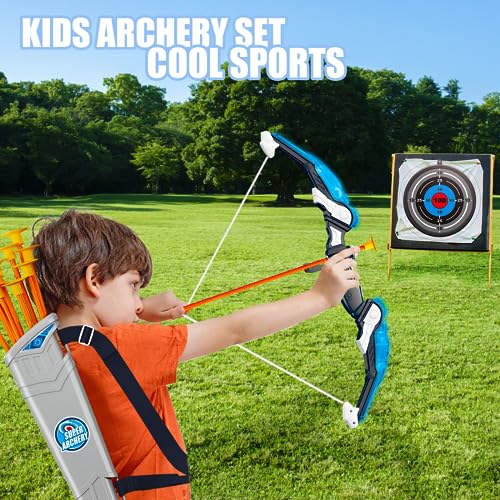Arc et flèche pour enfants garcon fille 4-12 ans kit jouet extérieur
