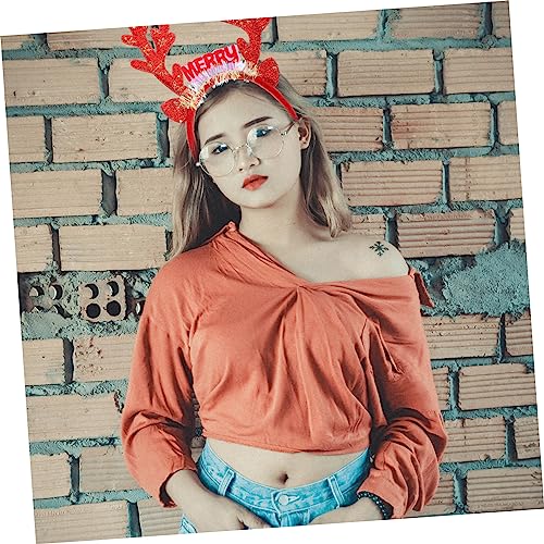 FOMIYES 6 Peças Tiara De Chifre De Natal Para Decoração De Chifre De Veado Vestido Para Chapéu De Na