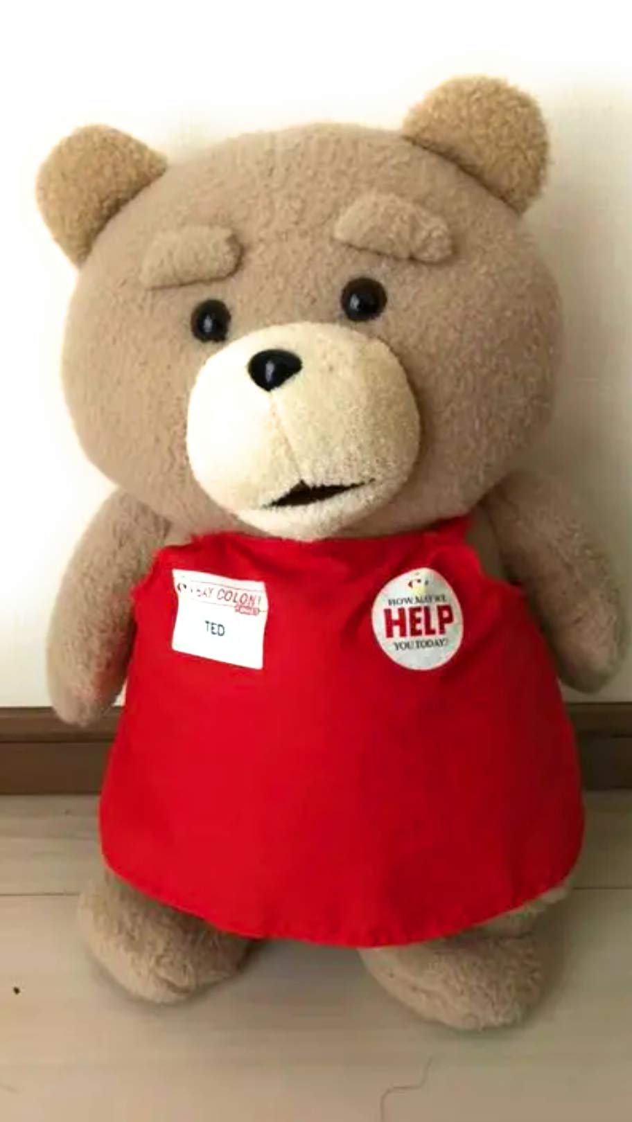 Amazon.co.jp: tedテッド おれのBIGモフモフエプロンぬいぐるみ 特大 