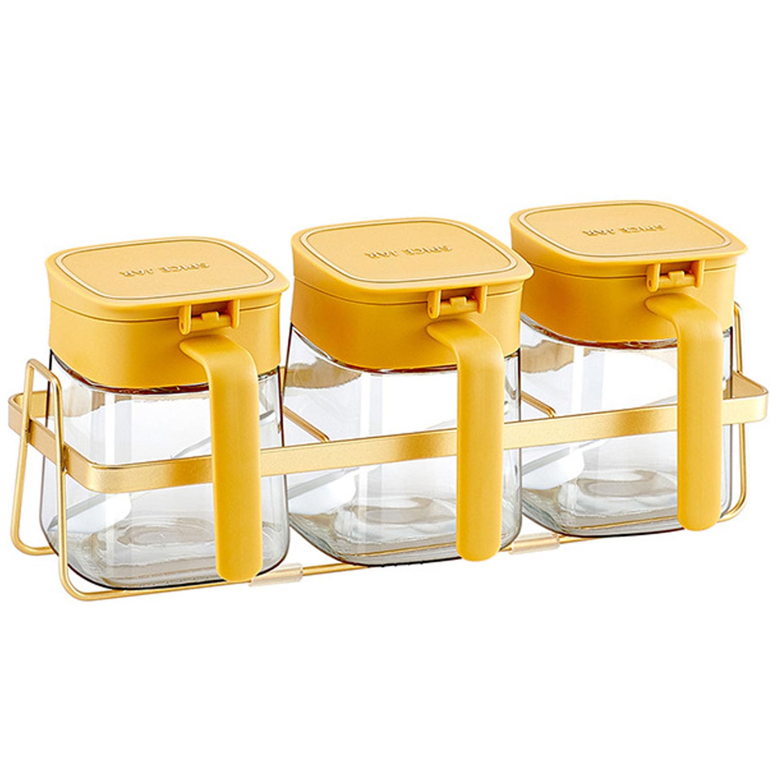 Barattoli di spezie 2 pezzi vasetti for condimenti con coperchi, cucchiai, contenitori for condimenti in vetro, sale, zucchero, spezie, pepe, scatole for condimenti, pentole Barattoli di spezie ( Colo