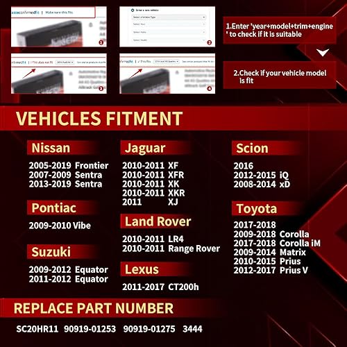 Miniatura 2 de Bujías SC20HR11 90919-01253 - Bujías de repuesto automotriz de iridio, paquete de 4, compatibles con Toyota Jaguar Suzuki Nissan Corolla Matrix