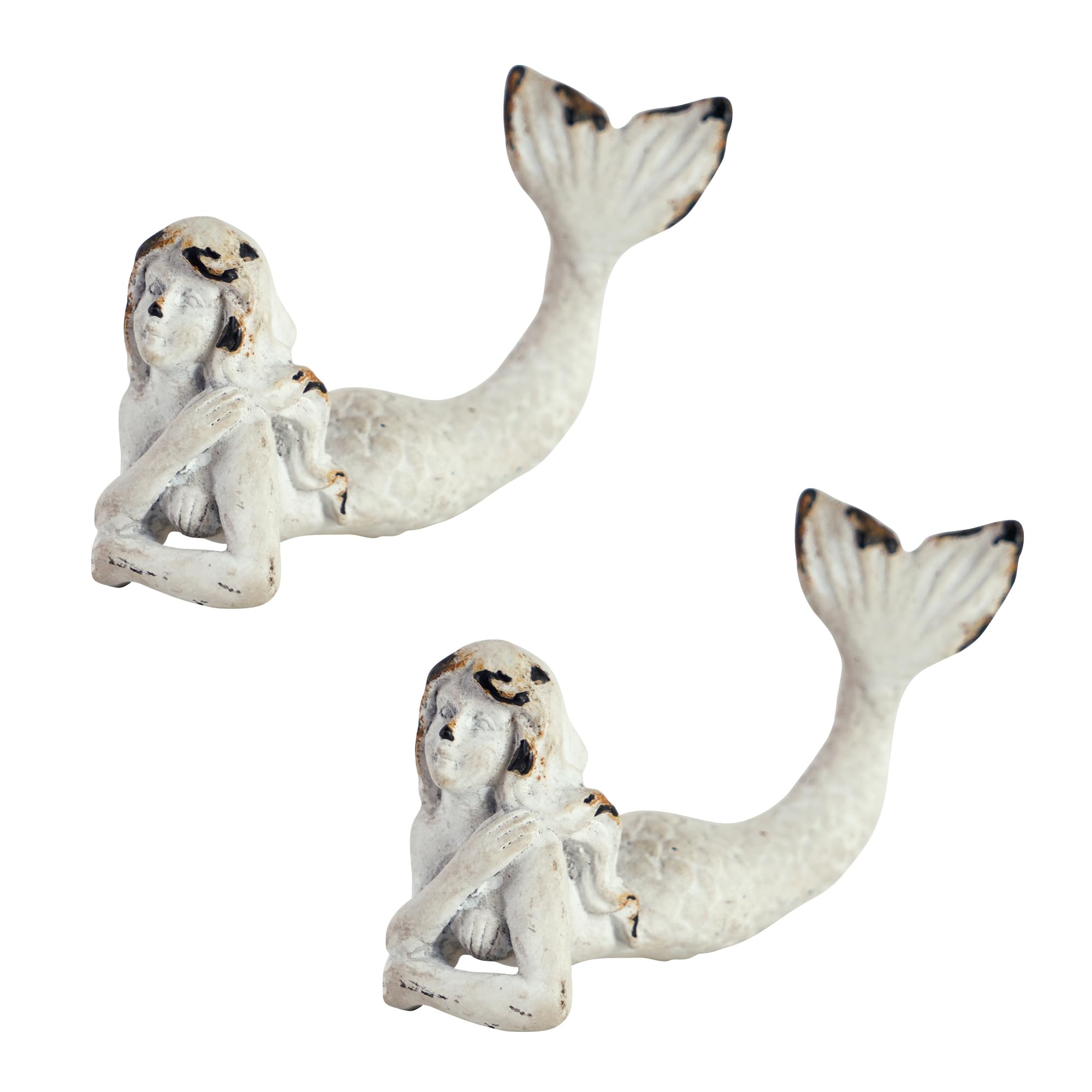 Boutons de meubles sirène en étain au design sculpté et finitions haut de gamme
