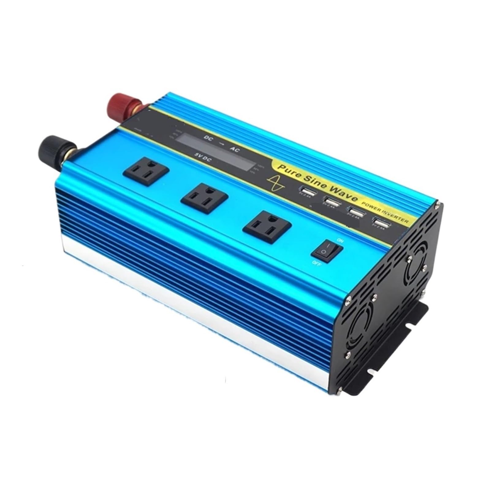 Inversores, Inversor de onda sinusoidal pura de 4000 W, CC 12 V/24 V a CA 110 60 Hz, inversor de energía solar for coche