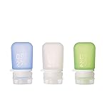 humangear GoToob Mini - Small Silicone Travel Bottles for Toiletries, Shampoo & TSA Carry-On (3-Pack, 0.9 fl oz Each)