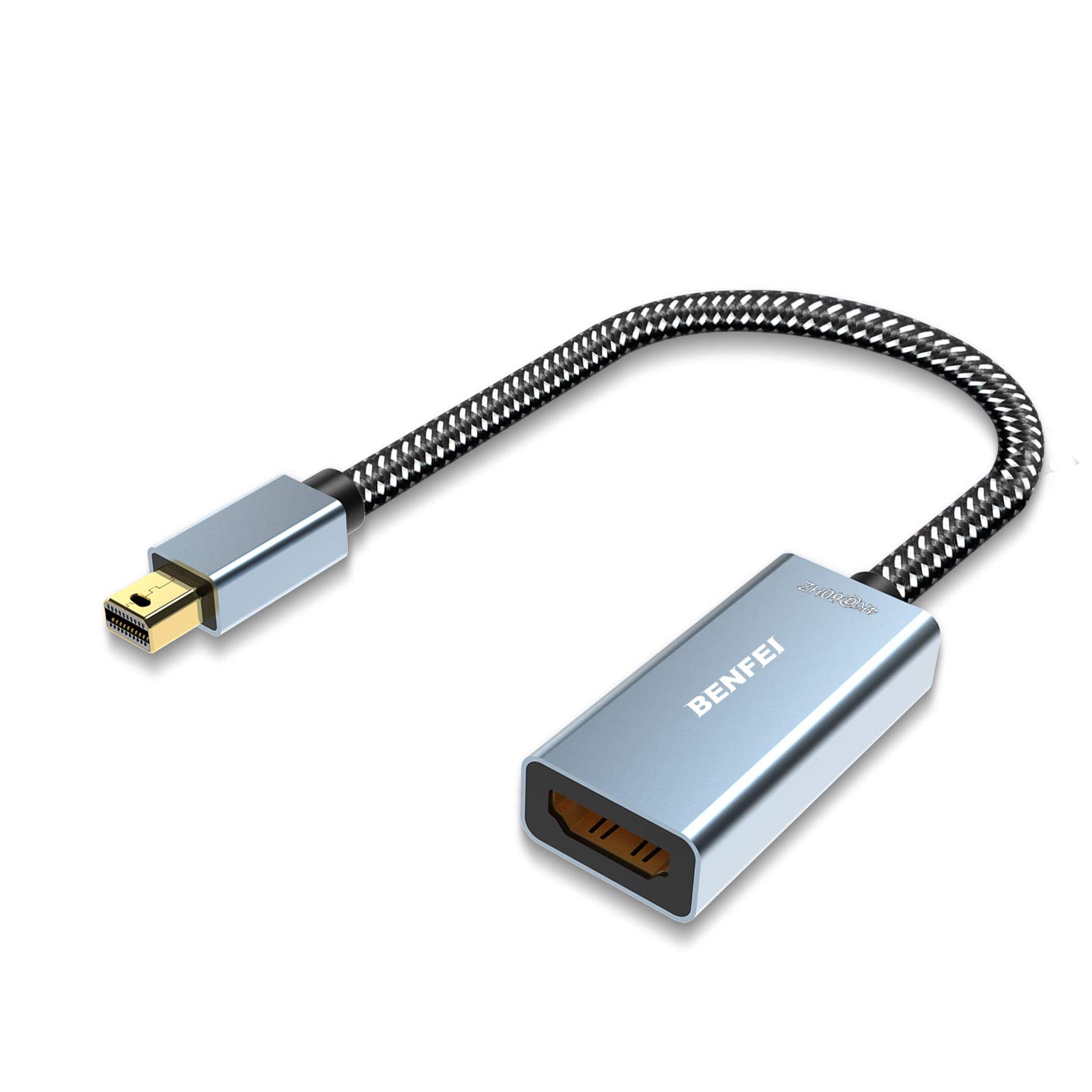 Mini DisplayPort to HDMI, 4K@60Hz Active Mini DP to HDMI Adapter (Thunderbolt Compatible) with MacBook Air/Pro, Surface Pro/Dock, Monitor, Projector