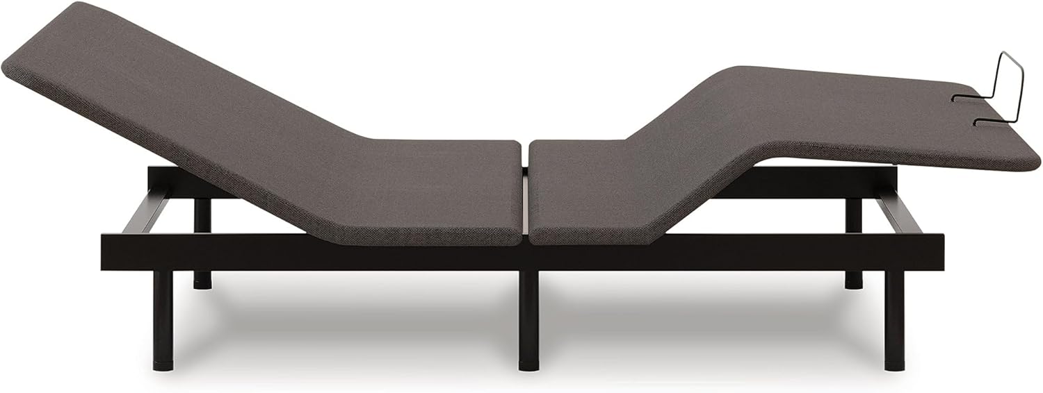 Signature Design by Ashley Head/Foot Model - Good Traditional California King Adjustable Head & Foot Base with USB Ports and Remote Control, Charcoal
