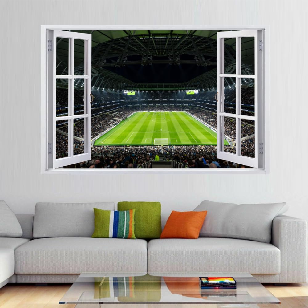 Decorazione Da Parete 3D, Campo Da Calcio Stanza Delle Autoadesivo Della Parete Smontabile Decalcomanie Per Camera Da Letto Per Bambini Nursery Decorazioni Per Matrimoni Regalo 110x70cm