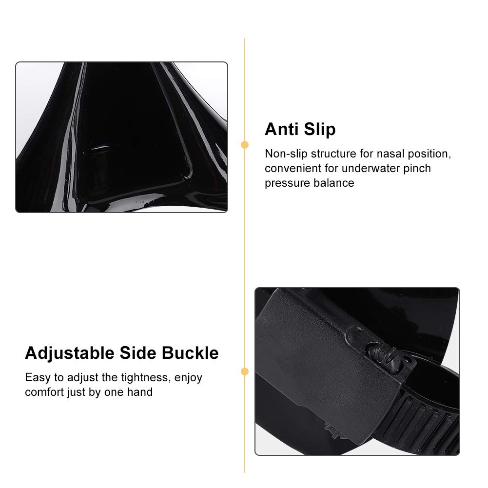 Maschera subacquea | Maschera da snorkeling in vetro temperato e silicone | Ampia vista antinebbia – Occhiali di prevenzione per immersioni subacquee / salvataggio / snorkeling | Cinghia regolabile e