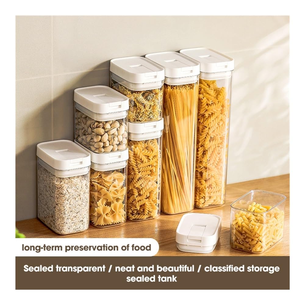 Contenitore ermetico per alimenti da cucina, materiali per uso alimentare, per frigorifero, spaghetti, lattine sigillate trasparenti, contenitore per latte in polvere e pasta (1800 ml)