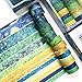 Washi Tape, IceBLUEOR 12 rotoli di nastro adesivo Washi Van Gogh notte stellata decorativo foglie verdi floreale blu giallo Washi set per artigianato, bambini, diario, fai da te e confezioni regalo
