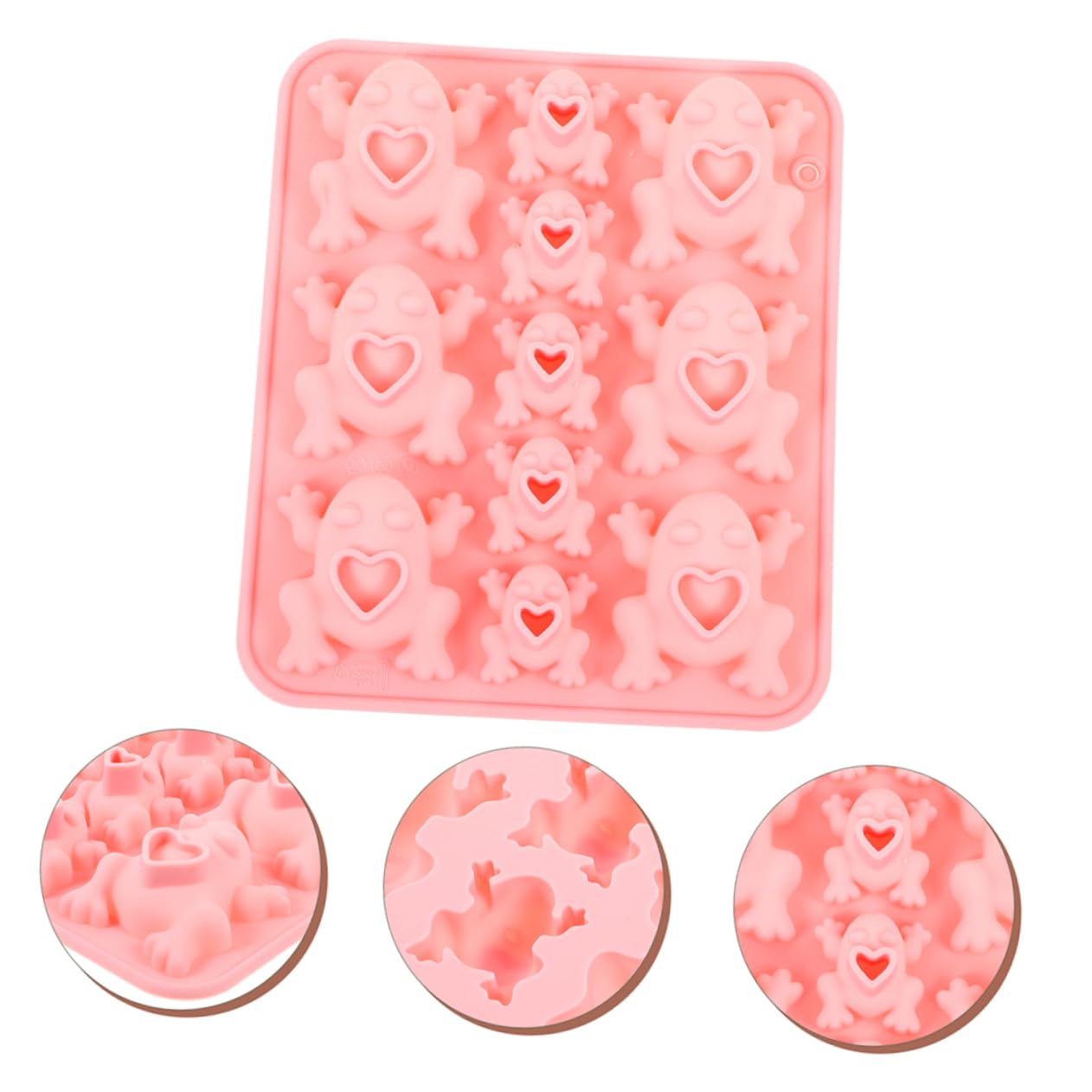 NUOBESTY Lot De 5 Moules À Chocolat En Silicone En Forme De Grenouille Pour Fondant Bonbons Décoration De Gâteaux Démoulage Facile 2 Pièces X 5