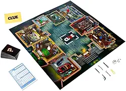 Hasbro Gaming Clue Jogo de tabuleiro para crianças a partir dos 8 anos, jogo Clue reimaginado para 2 a 6 jogadores, jogos de investigação, brinquedos de detetive, jogos para crianças e adultos