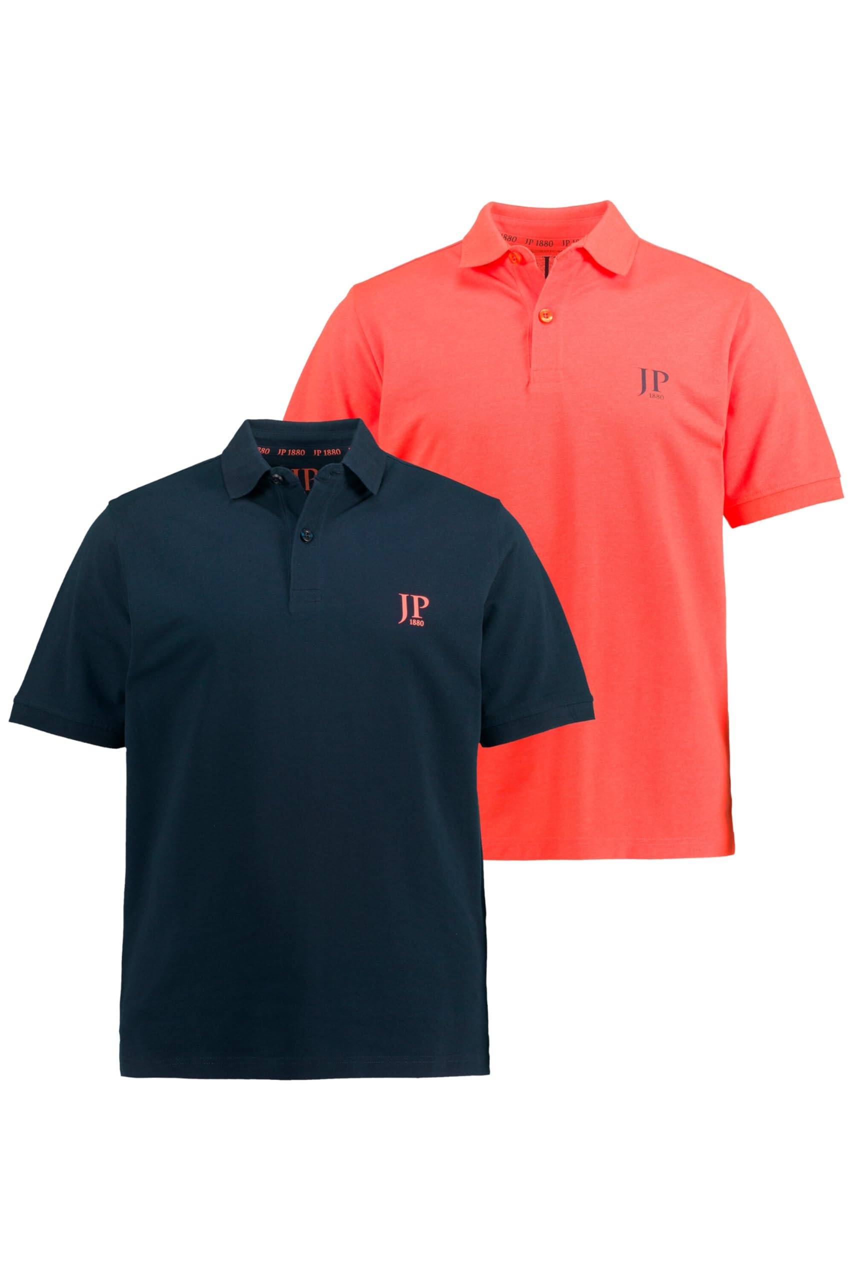 JP 1880 Herren Bis 7XL, Poloshirts, 2er-Pack, Piqué, Seitenschlitze, Regular Fit, Poloshirt (2er Pack)
